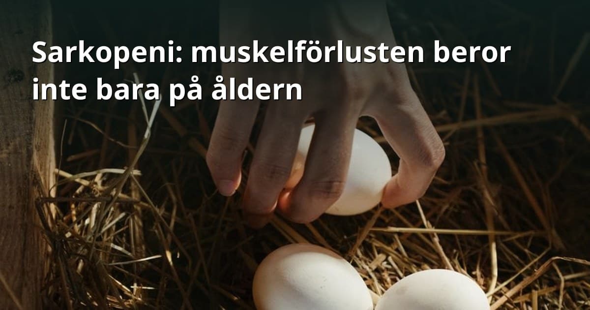 Sarkopeni: muskelförlusten beror inte bara på åldern
